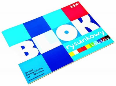 Blok-barevný papír A4 standard (90-100g/m2), 30 ks