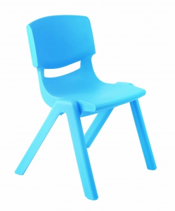 Plastová židle, v.26 cm,  modrá