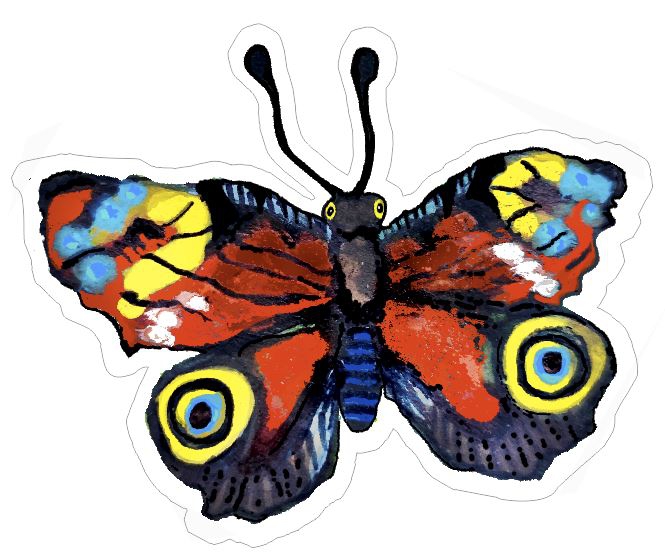 Nástěnná dekorace motýl Babočka paví oko