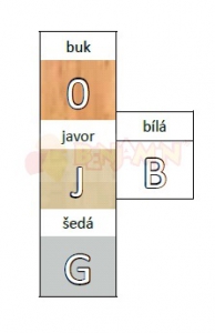 Stůl půlkulatý 120x60/46 deska barva 0, J, G, B