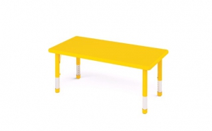 Plastový stůl obdélník žlutý