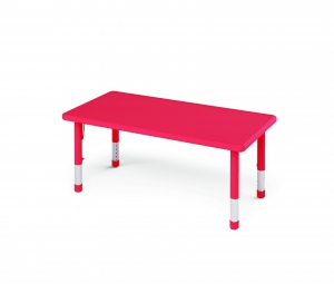 Plastový stůl obdélník červený